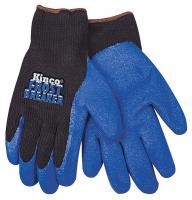 6PPZ4 Coated Gloves, L, Black/Blue, PR