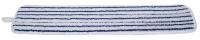 6PVT1 Floor Finish Pad, 18In, Whie/Blue Stripes