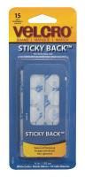 6PXV1 Reclosable Fastener, White, 5/8 In, PK 15