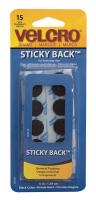 6PXV2 Reclosable Fastener, Black, 5/8 In, PK 15
