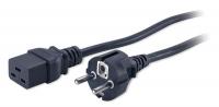6PYE0 Power Cord, C19 to Schuko CEE 7, 8.2Ft, 16A