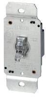 6PYJ3 Dimmer, Toggle, 600W, 1-Pole, Clear Lighted