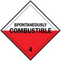 6R662 Vehicle Placard, Spontaneously Combustble