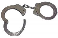 6RET1 Oversized Steel Chain Handcuffs-Nickel