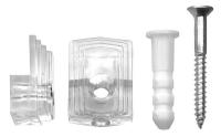 6REW9 1/8 inch Plastic Mirror Clip pk 4