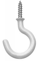 6REY3 1-1/4 inch White Vinyl Mug Hooks 2 pk