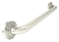 6RGH0 Grab Bar, SS, Silver, 24In L, 1-1/4In Dia.