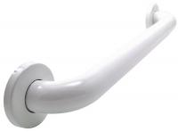 6RGH3 Grab Bar, SS, White, 12In L, 1-1/2In Dia.