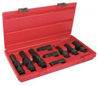 6RKU3 Spark Plug Socket Set, 9 Piece, Black