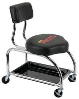 6RKW1 Tool Trolley Stool, With Backrest, 500 lb.