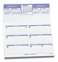 6RML5 Desk Calendar Refill, Wkly, 5-5/8x7, White