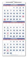 6RMP3 Wall Calendar, 3 Month, 12 x 27 In