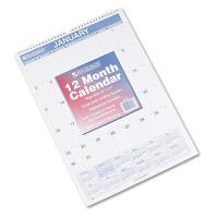 6RMP6 Wall Calendar, Monthly, 12 x 17 In
