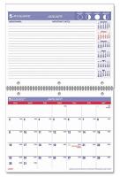 6RMP7 Desk/Wall Calendar, Monthly, 11 x 8-1/2 In