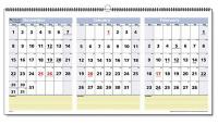 6RMR5 Wall Calendar, 3 Month, 23-1/2 x 12 In