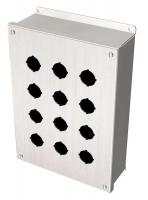 6RNG9 Pushbutton Enclosure, 12 Hole, 22mm, 316L