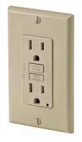 6RRD2 GFCI Receptacle, 15A, 5-15R, Ivory