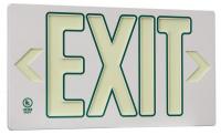 6RRE8 Exit Sign, 8-3/4 x 15-3/8In, GRN/WHT, Exit