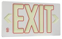 6RRF1 Exit Sign, 8-3/4 x 15-3/8In, GRN and R/GRA