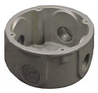 6RUN1 Conduit Outlet Box, 1/2 In Hub, Mal Iron