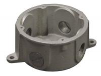 6RUN2 Conduit Outlet Box, 1/2 In Hub, Mal Iron