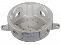 6RUP6 Conduit Outlet Box, 1/2 In Hub, Mal Iron