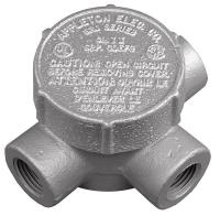 6RVC2 Conduit Outlet Box, HazLoc, T, 1/2 Hub, Iron