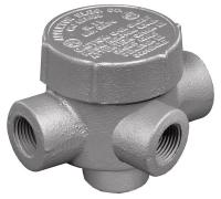 6RVC4 Conduit Outlet Box, HazLoc, TA, 1/2Hub, Iron