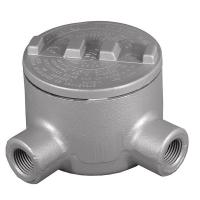 6RVD2 Conduit Outlet Box, HazLoc, L, 1-1/2 Hub, Ir