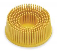 6RX77 Tapered Bristle Disc, 2 In Dia, 80G
