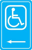 6CFE0 Parking Sign, 18 x 12In, WHT/BL, SYM