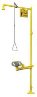 6T549 Drench Shower With Face/Eyewash, Yellow