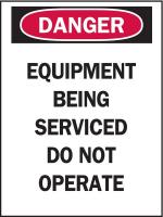 6T893 Danger Sign, 5 x 3-1/2In, R and BK/WHT, ENG