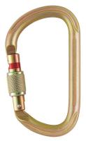 6TER3 Carabiner, Steel, Screw Lock, Gold