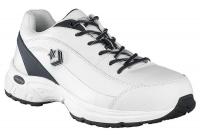 6TLN9 Athletic Work Shoes, Comp, Mn, 6, White, 1PR