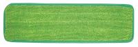 6TMH0 Microfiber Flat Mop, Green, 18 In.