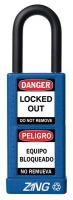 6TMH3 Lockout Padlock, KD, Blue, 1/4 In. Dia.