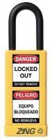6TMJ0 Lockout Padlock, KA, Yellow, 1/4 In. Dia.