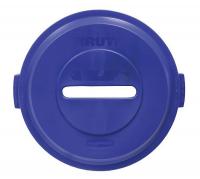 6TUA7 Recycling Paper Lid, Blue, 24 In. L