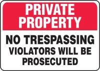 6TUY1 Security Sign, 7 x 10In, BK and R/WHT, AL