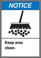 6TUZ0 Notice Sign, 10 x 7In, BL and BK/WHT, ENG