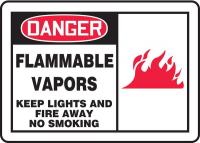 6TVA5 Sign, 10x14 In, Flammable Vapors