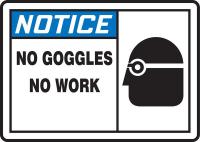 6TVC2 Notice Sign, 10 x 14In, BL and BK/WHT, AL