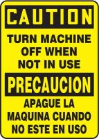 6TVD7 Caution Sign, 14 x 10In, BK/YEL, AL, Text