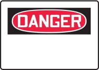 6TVE4 Danger Sign, 10 x 14In, R and BK/WHT, Vinyl