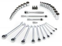 6UAH6 Socket Set, 3/8 In Dr, SAE, Std/Torx, 40 Pcs