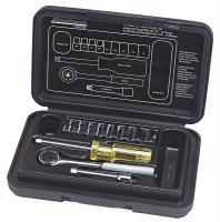 6UAL7 Socket Set, 1/4 In Dr, SAE, Standard, 12 Pcs
