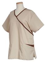 6UCH4 Women&#39;s Shirt, Tan/Chocolate, S