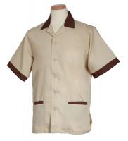 6UCV5 Men&#39;s Shirt, Tan/Chocolate, 5XL