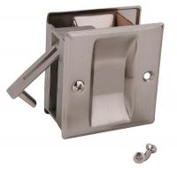 6UDH5 Pocket Door Passage Lock- Satin Nickel